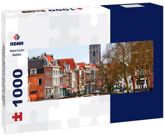 Noah Jigsaw Puzzle Utrecht, Netherlands. View of the old town with Dom Tower in Utrecht, Netherlands during cloudy day panorama 1000 pieces