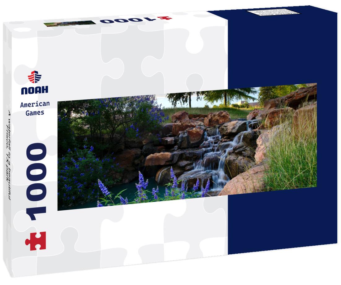 Noah Jigsaw Puzzle A waterfall in a beautiful Frisco, TX park panorama 1000 pieces