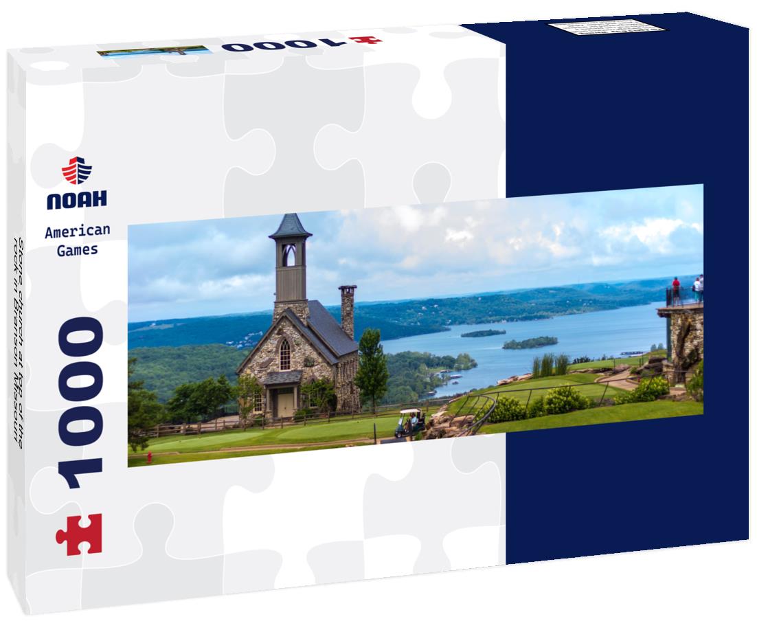 Noah Jigsaw Puzzle Stone church at top of the rock in Branson Missouri panorama 1000 pieces