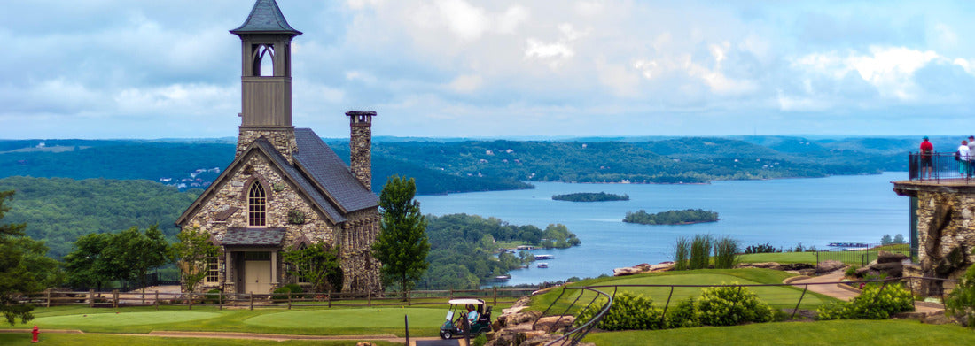 Noah Jigsaw Puzzle Stone church at top of the rock in Branson Missouri panorama 1000 pieces