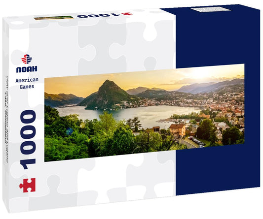 Noah Jigsaw Puzzle View over Lugano and Lugano Lake, Switzerland panorama 1000 pieces