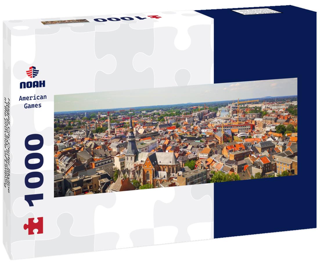 Noah Jigsaw Puzzle Hasselt City Center Skyline with blue sky in summer, in the province of Limburg, Belgium panorama 1000 pieces