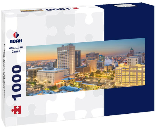 Noah Jigsaw Puzzle El Paso, Texas, USA downtown city skyline at twilight panorama 1000 pieces