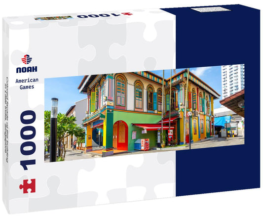 Noah Jigsaw Puzzle Colored facade of the building in Little India, Singapore panorama 1000 pieces