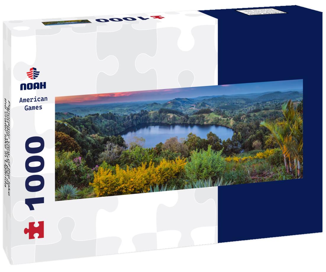 Noah Jigsaw Puzzle Panoramic view of the lake from the world's top in the crater lake in Uganda near Kibale panorama 1000 pieces