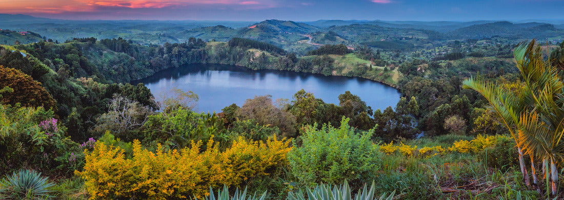 Noah Jigsaw Puzzle Panoramic view of the lake from the world's top in the crater lake in Uganda near Kibale panorama 1000 pieces