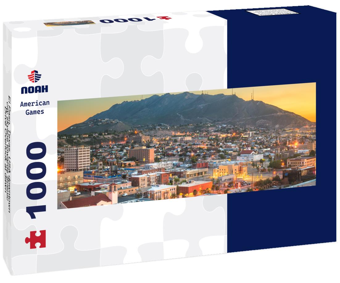 Noah Jigsaw Puzzle El Paso, Texas, USA downtown city skyline towards Scenic Drive Overlook at dawn panorama 1000 pieces
