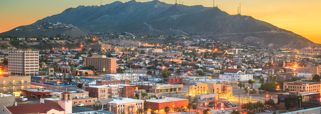 Noah Jigsaw Puzzle El Paso, Texas, USA downtown city skyline towards Scenic Drive Overlook at dawn panorama 1000 pieces