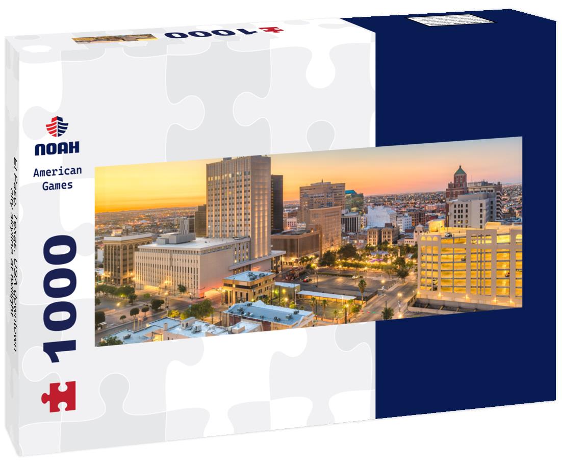 Noah Jigsaw Puzzle El Paso, Texas, USA downtown city skyline at twilight panorama 1000 pieces