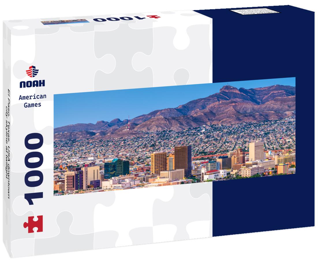 Noah Jigsaw Puzzle El Paso, Texas, USA downtown city skyline at twilight panorama 1000 pieces