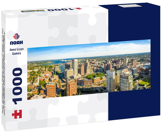 Noah Jigsaw Puzzle Aerial panorama of Providence skyline on a late afternoon. Providence is the capital city of the U.S. state of Rhode Island. Founded in 1636 is one of the oldest cities in USA panorama 1000 pieces
