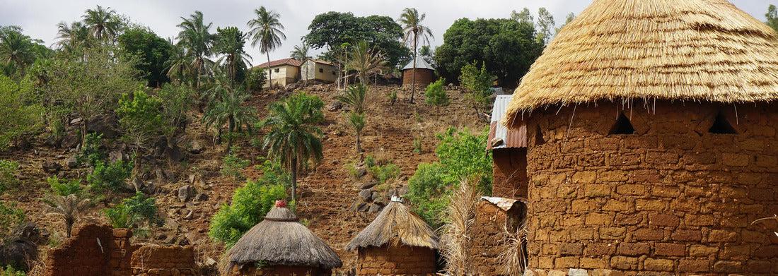 Noah Jigsaw Puzzle Rural village with traditional huts in central Togo in western Africa panorama 1000 pieces