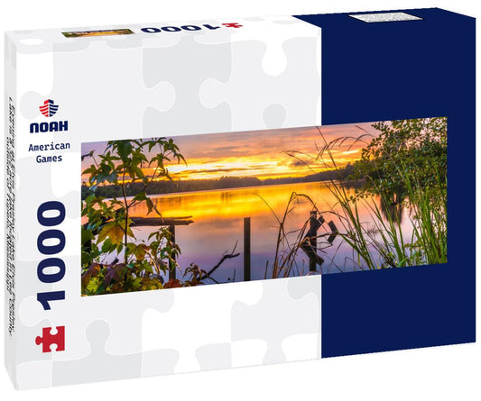 Noah Jigsaw Puzzle Evening at Elvis Presley Lake Elvis Presley Lake is a 322 acre lake located in Lee County, outside of Tupelo, Mississippi panorama 1000 pieces