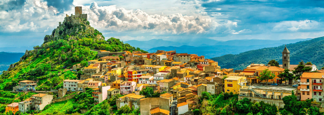 Noah Jigsaw Puzzle View of the castle of Goceano in Burgos, Sardinia, italic. Sardinia architecture and landmarks panorama 1000 pieces
