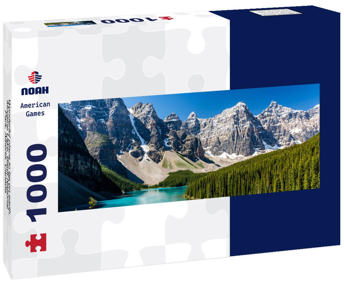 Wonderful place to be on earth. Moraine Lake, Banff National Park, Alberta, Canada 1000pc Panoramic Puzzle