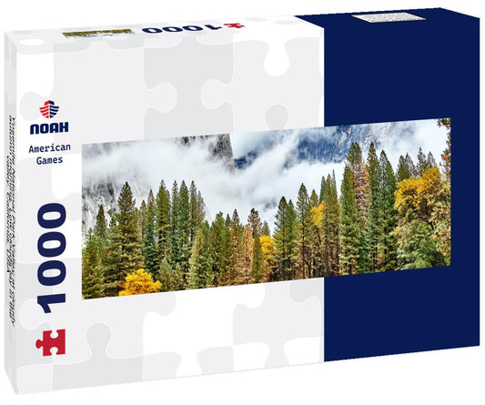 Noah Jigsaw Puzzle Yosemite National Park Valley at cloudy autumn morning. Low clouds lay in the valley. California, USA panorama 1000 pieces
