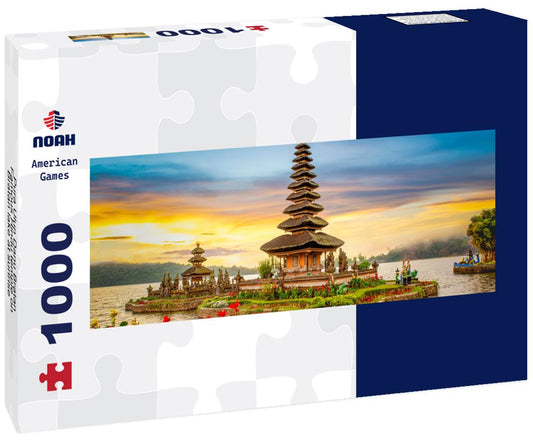 Noah Jigsaw Puzzle Pura Ulun Danu Bratan, Famous Hindu temple on Bratan lake at sunrise in Bali, Indonesia panorama 1000 pieces
