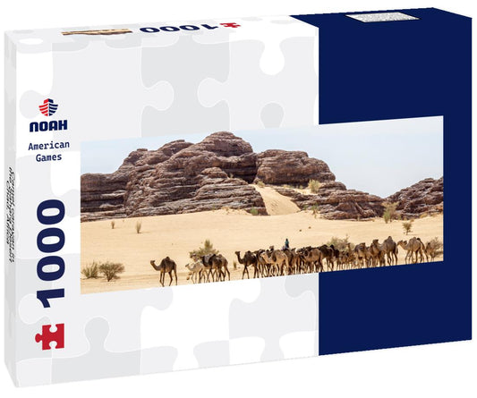Noah Jigsaw Puzzle Camel caravan in the Sahara Desert, Chad, Africa panorama 1000 pieces