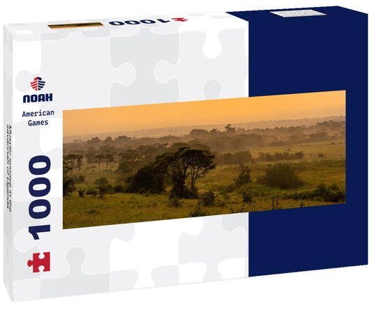 Noah Jigsaw Puzzle Musytic sunrise in the savannah of Uganda panorama 1000 pieces
