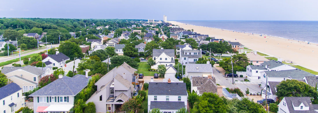 Noah Jigsaw Puzzle View of Virginia Beach Homes and Beach from the Sky panorama 1000 pieces