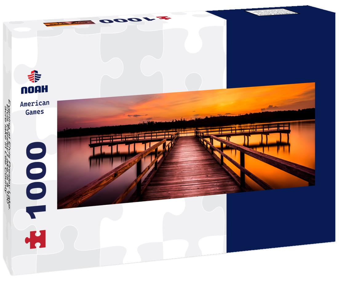 Noah Jigsaw Puzzle Evening at Elvis Presley Lake. Elvis Presley Lake is a 100-acre lake in Lee County, outside of Tupelo, Mississippi panorama 1000 pieces