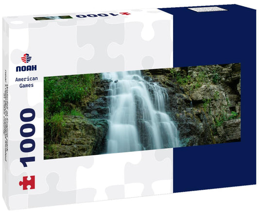 Noah Jigsaw Puzzle Waterfall at France park near Logansport Indiana located in Cass county panorama 1000 pieces