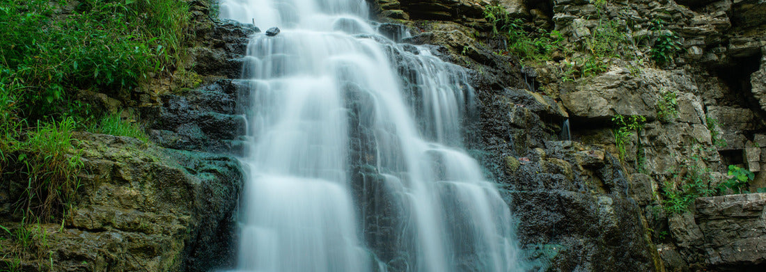 Noah Jigsaw Puzzle Waterfall at France park near Logansport Indiana located in Cass county panorama 1000 pieces