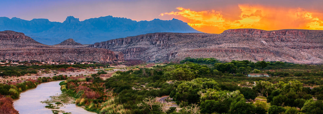 Noah Jigsaw Puzzle Big Bend National Park, near Mexican border, USA at sunset panorama 1000 pieces