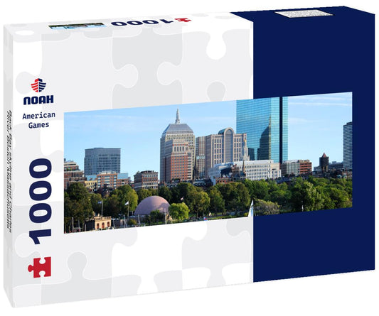 Noah Jigsaw Puzzle Back Bay skyline and Charles River Boston Massachusetts panorama 1000 pieces