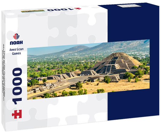 Noah Jigsaw Puzzle View of the Pyramid of the Moon at Teotihuacan. UNESCO world heritage in Mexico panorama 1000 pieces