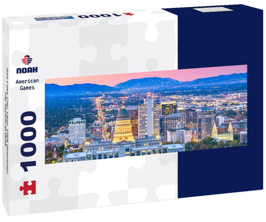 Noah Jigsaw Puzzle Salt Lake City, Utah, USA downtown city skyline at dusk panorama 1000 pieces