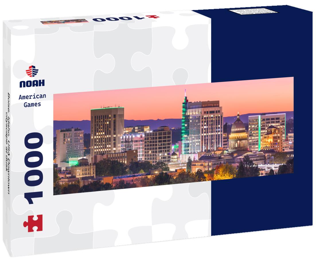 Noah Jigsaw Puzzle Boise, Idaho, USA Downtown cityscape at dusk panorama 1000 pieces
