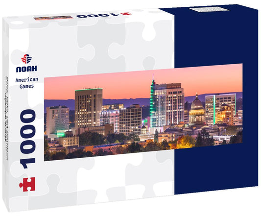 Noah Jigsaw Puzzle Boise, Idaho, USA Downtown cityscape at dusk panorama 1000 pieces
