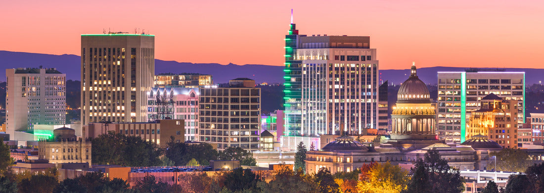 Noah Jigsaw Puzzle Boise, Idaho, USA Downtown cityscape at dusk panorama 1000 pieces