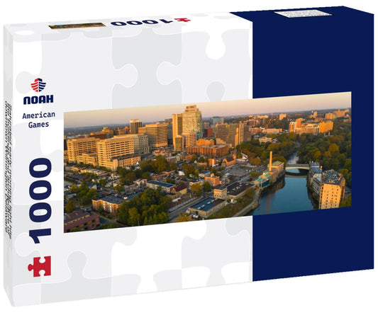 Noah Jigsaw Puzzle Saturated early morning light hits the buildings and architecture of downtown Wilmington Delaware panorama 1000 pieces