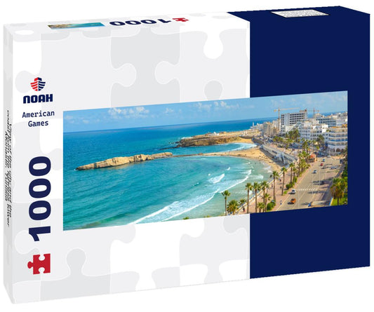 Noah Jigsaw Puzzle View of the city and the coast from the fortress tower, Monastir, Tunisia panorama 1000 pieces