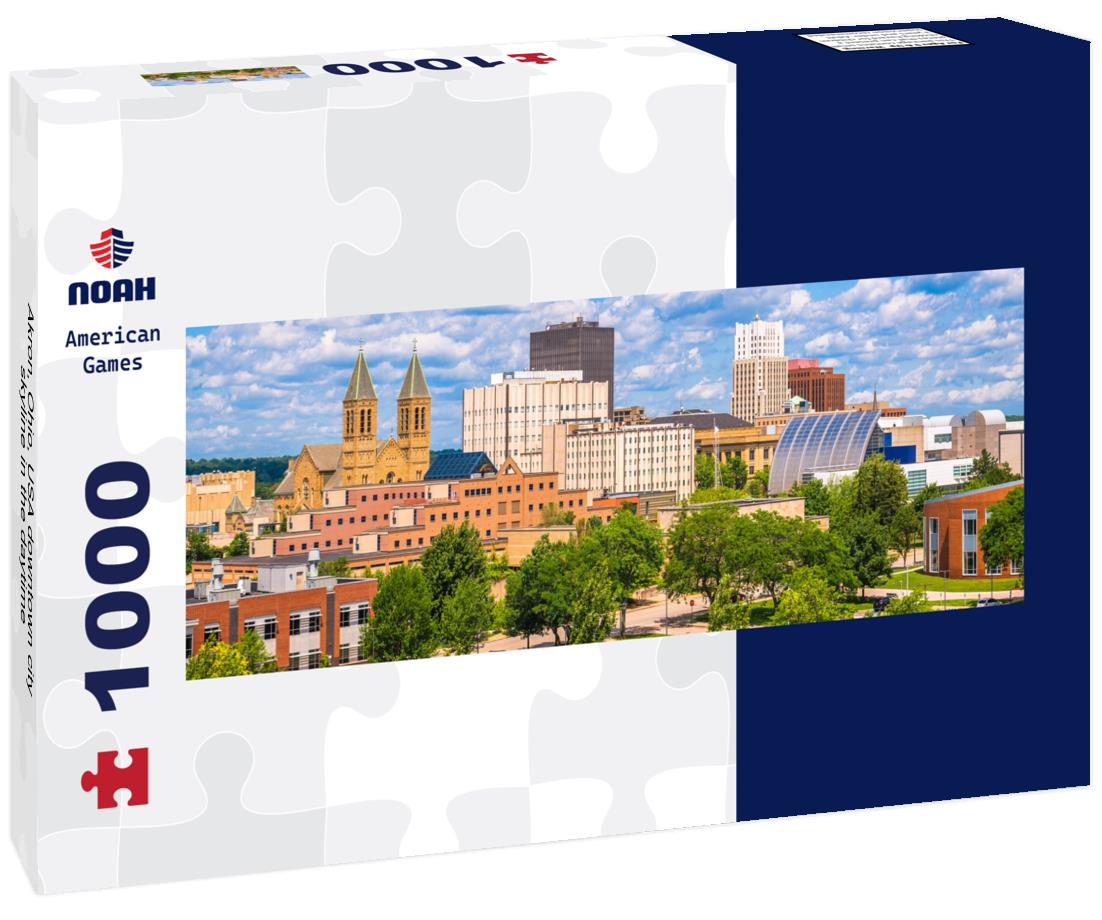 Noah Jigsaw Puzzle Akron, Ohio, USA downtown city skyline in the daytime panorama 1000 pieces