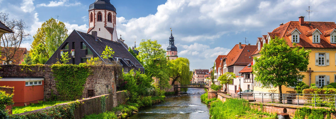 Noah Jigsaw Puzzle Urban landscape at the Alb in Ettlingen, Black Forest, Baden-Württemberg, Germany, Europe panorama 1000 pieces