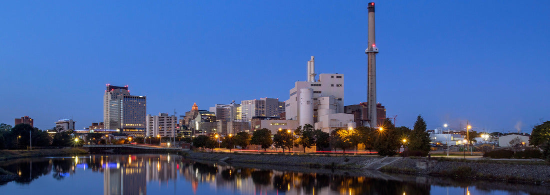Noah Jigsaw Puzzle A Morning Blue Hour Shot of the Rochester, Minnesota Cityscape Reflecting in a Calm Silver Lake panorama 1000 pieces