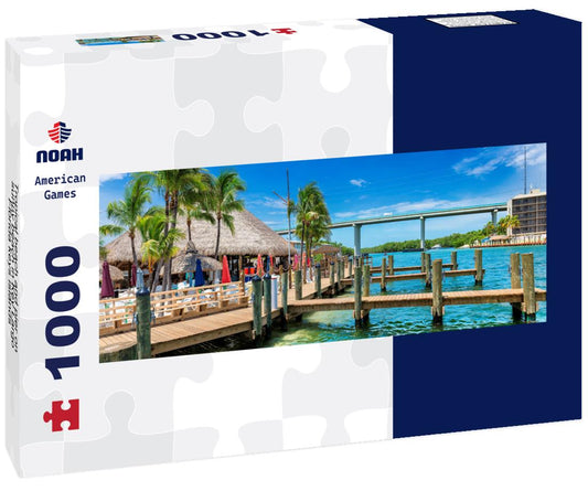 Noah Jigsaw Puzzle Tropical beach and pier on sunny beach in Key Largo, Florida keys islands panorama 1000 pieces