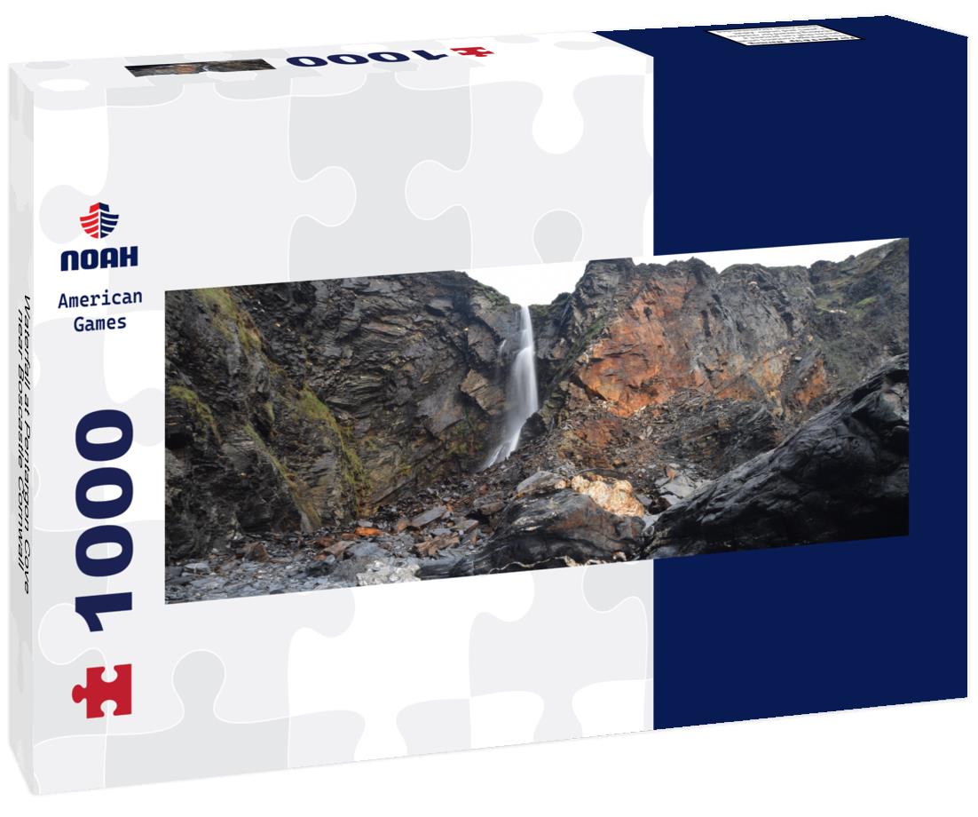 Noah Jigsaw Puzzle Waterfall at Pentargon Cove near Boscastle Cornwall panorama 1000 pieces