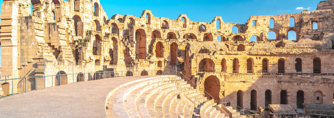 Noah Jigsaw Puzzle The Roman amphitheater of Thysdrus in El Djem or El-Jem, a town in Mahdia governorate of Tunisia. One of the main attraction in Tunisia panorama 1000 pieces