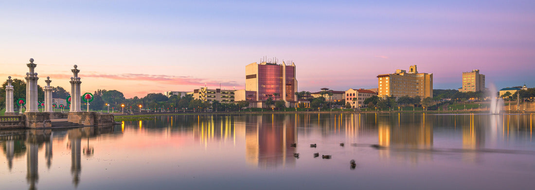 Noah Jigsaw Puzzle Lakeland, Florida, USA Downtown cityscape by a lake at dusk panorama 1000 pieces