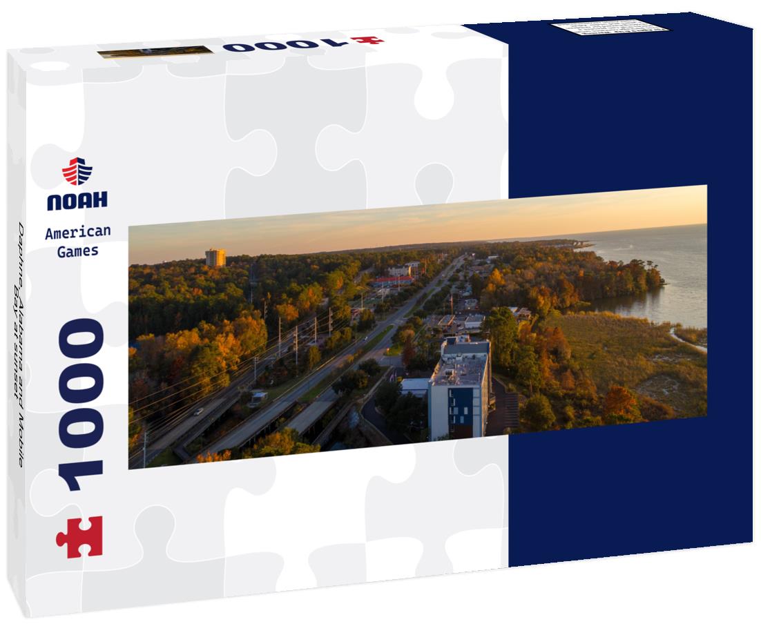 Noah Jigsaw Puzzle Daphne, Alabama and Mobile Bay at sunset panorama 1000 pieces