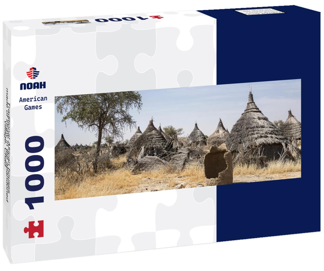 Noah Jigsaw Puzzle Traditional African houses made of straw in the abandoned village, Chad panorama 1000 pieces