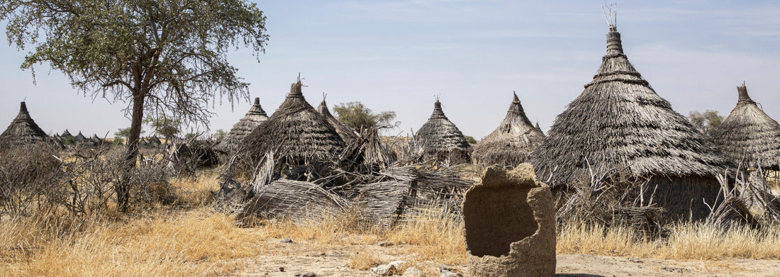 Noah Jigsaw Puzzle Traditional African houses made of straw in the abandoned village, Chad panorama 1000 pieces