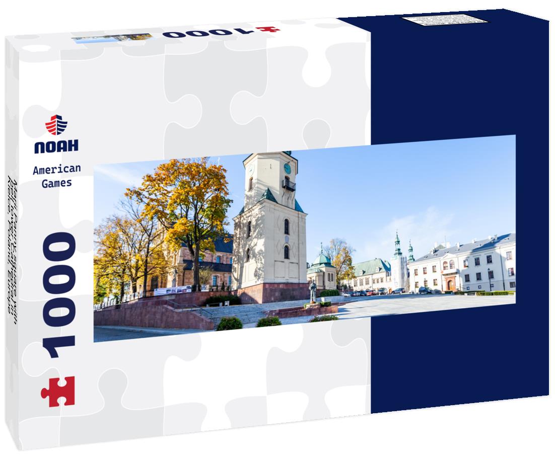 Noah Jigsaw Puzzle Marii Panny square with bell tower Cathedral in Kielce, Poland, Europe panorama 1000 pieces
