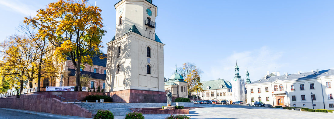 Noah Jigsaw Puzzle Marii Panny square with bell tower Cathedral in Kielce, Poland, Europe panorama 1000 pieces