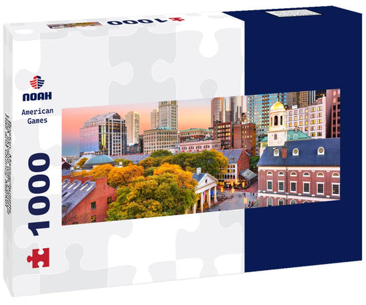 Noah Jigsaw Puzzle Boston, Massachusetts, USA skyline with Faneuil Hall and Quincy Market at dusk panorama 1000 pieces