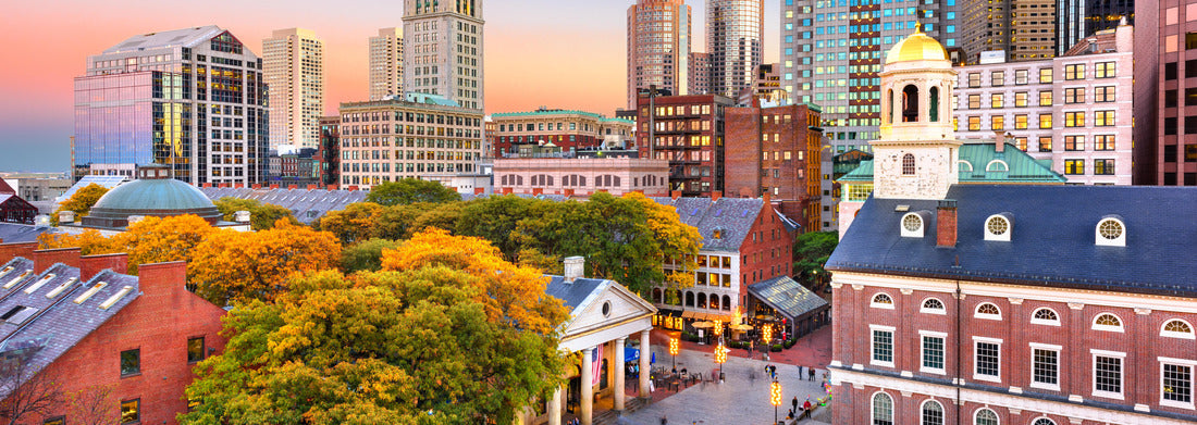 Noah Jigsaw Puzzle Boston, Massachusetts, USA skyline with Faneuil Hall and Quincy Market at dusk panorama 1000 pieces